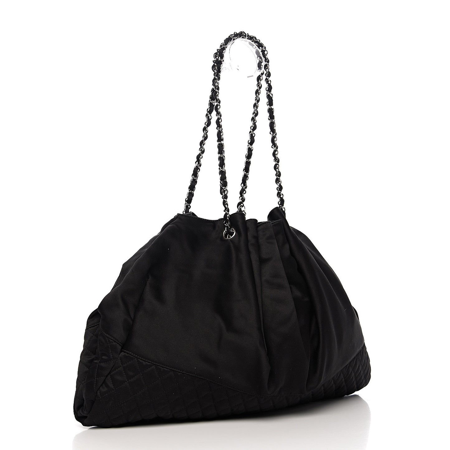 Satin Melrose Hobo Black