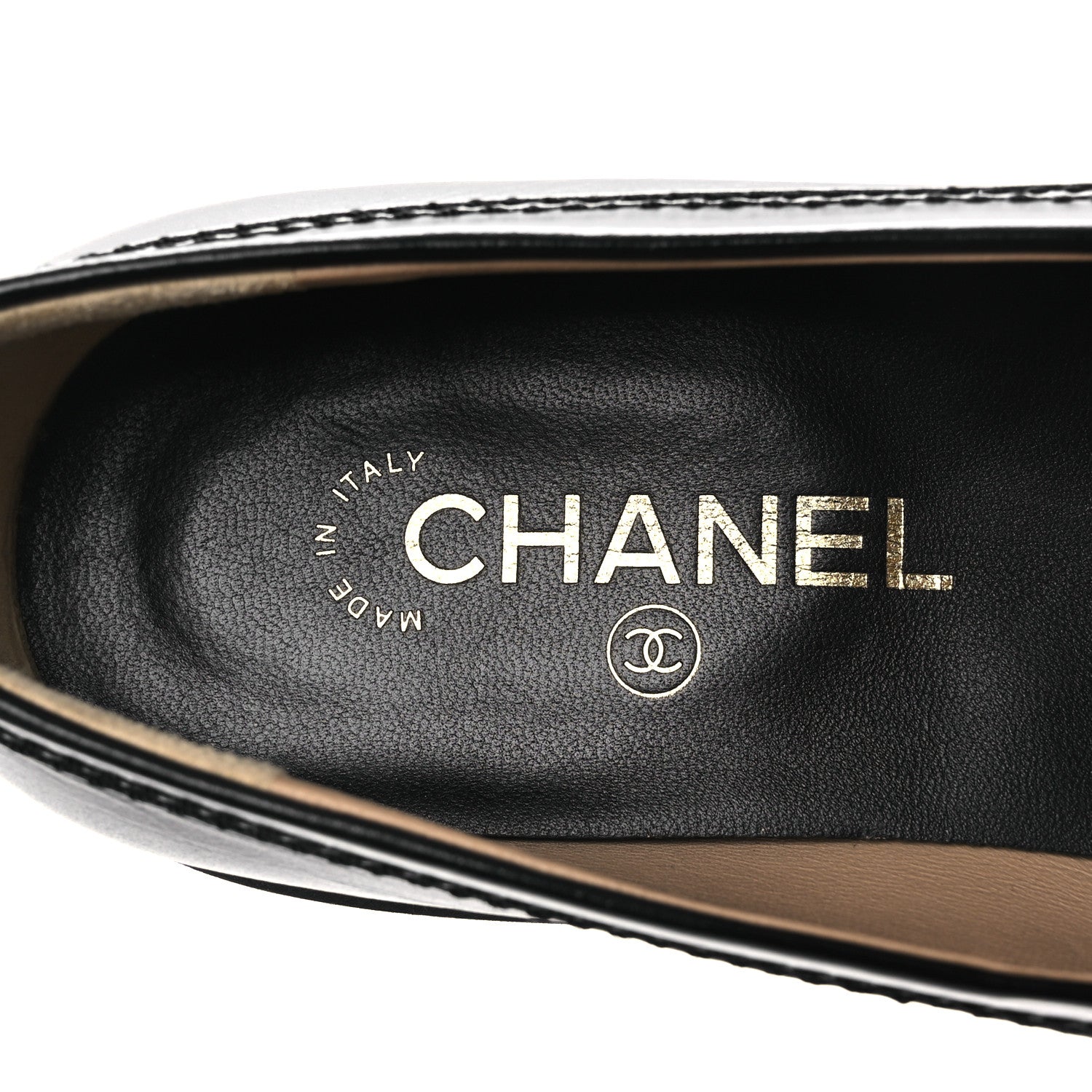 Chanel Calfskin Enamel Charms Mocassin Loafers 39.5 Black 17 of 24