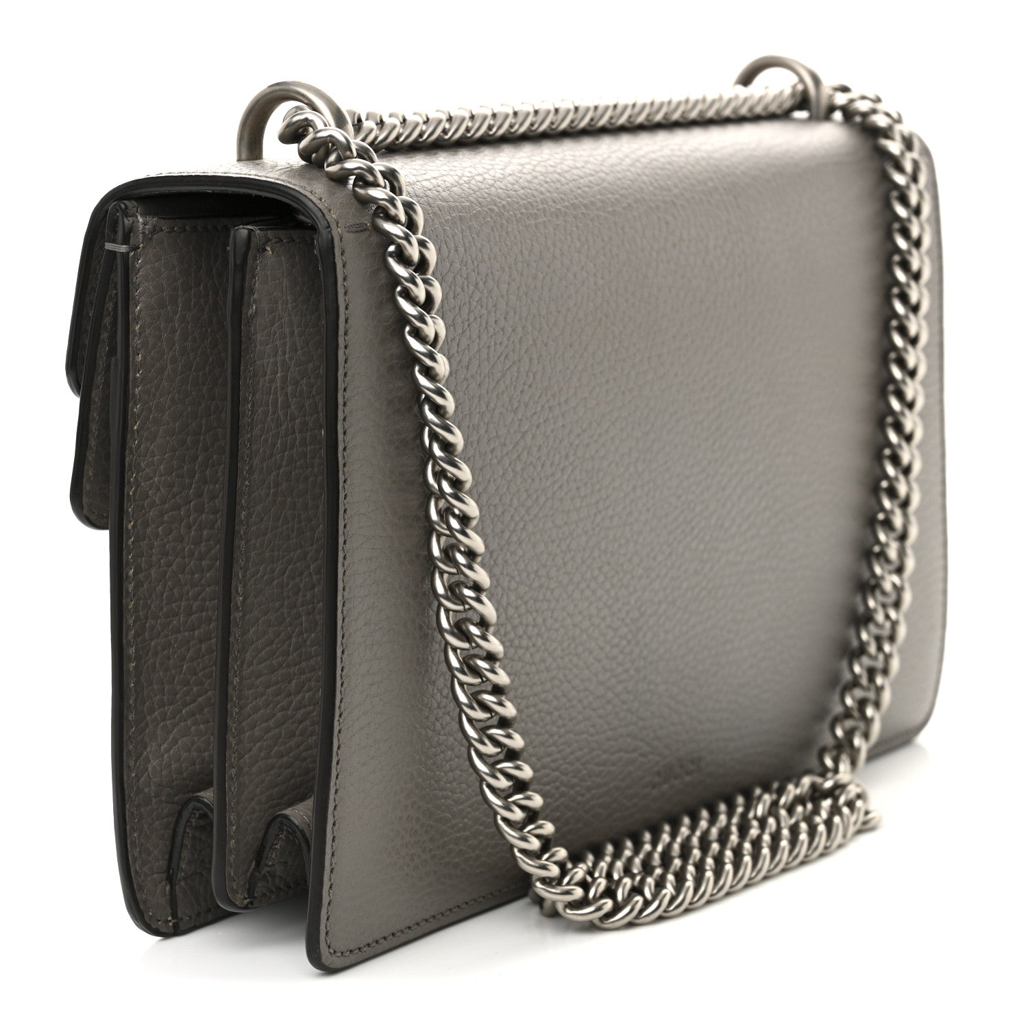 Gucci Pebbled Calfskin Small Dionysus Shoulder Bag Dusty Grey 3 of 12