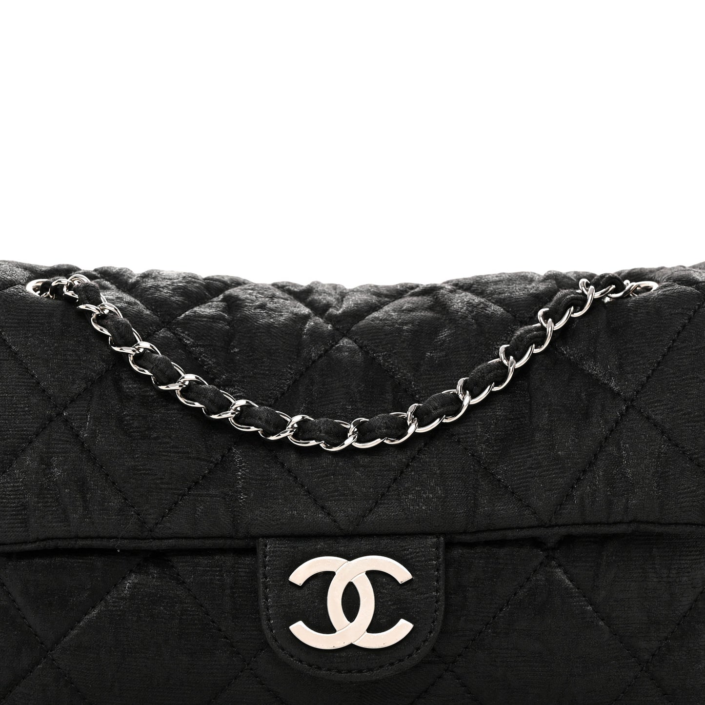 Coated Canvas Quilted Le Marais Flap Black
