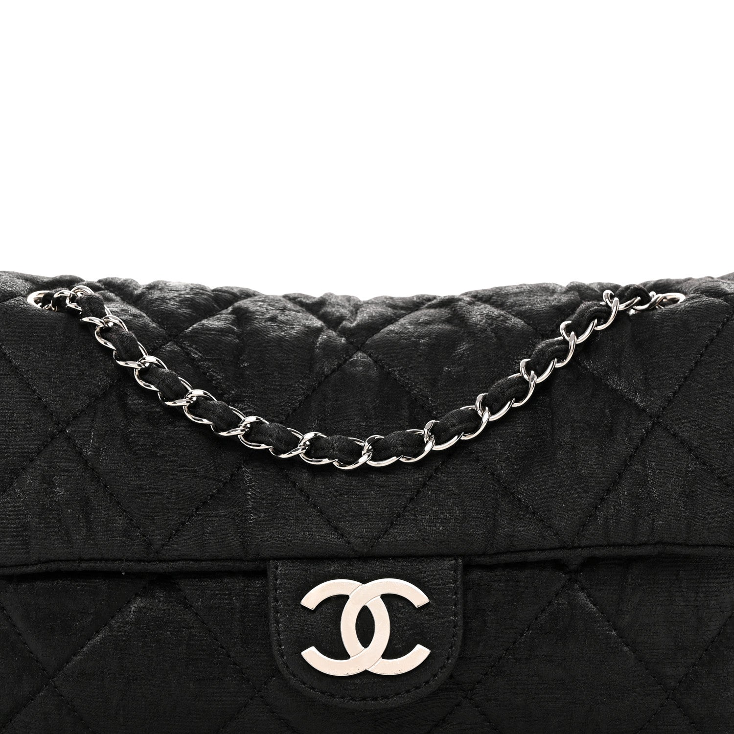 Chanel Coated Canvas Quilted Le Marais Flap Black 8 of 12