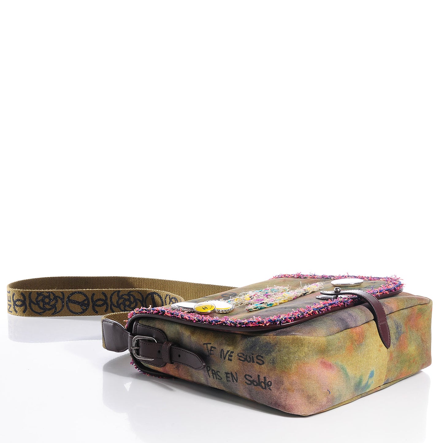 Washed Toile Graffiti On The Pavements Messenger Khaki Multicolor