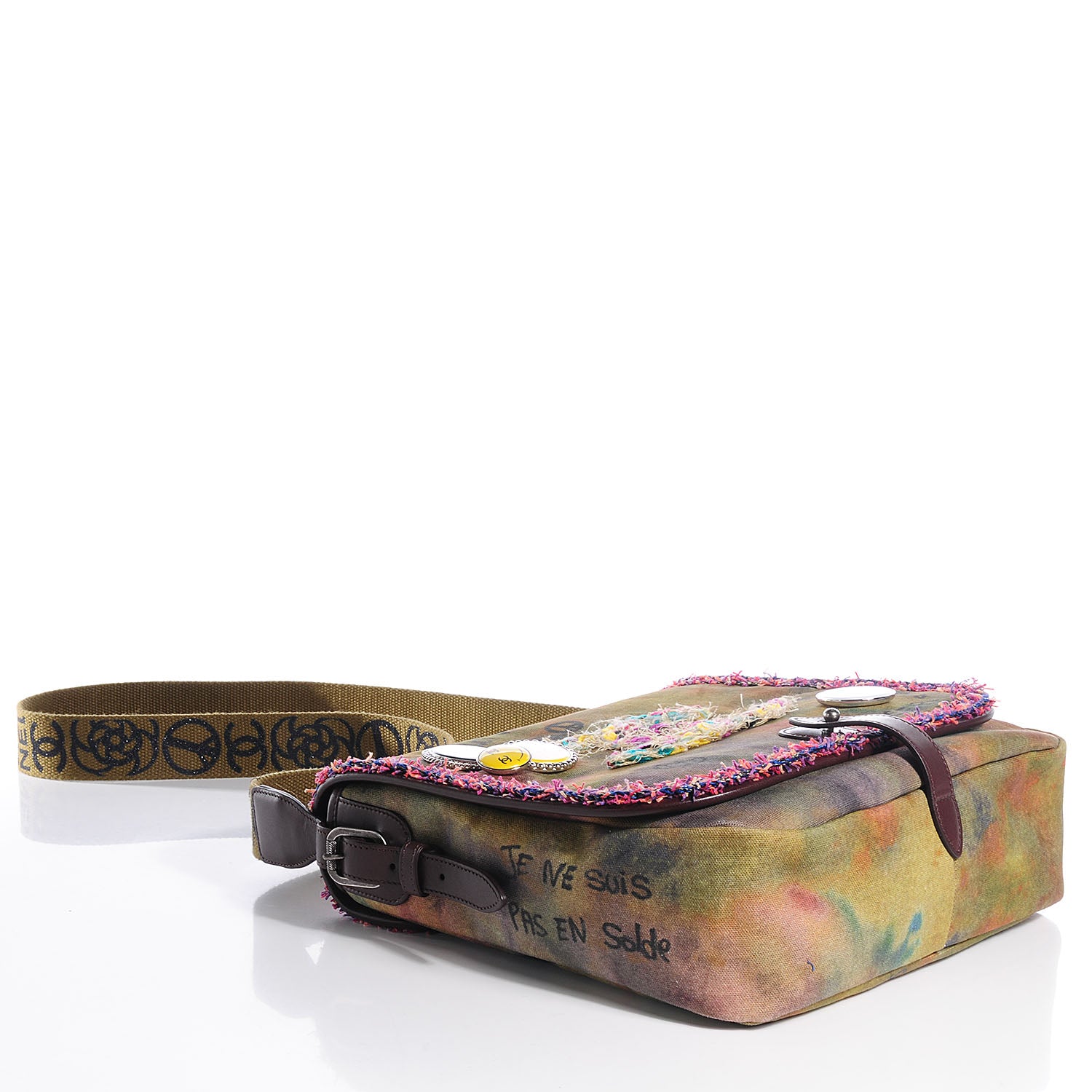 Chanel Washed Toile Graffiti On The Pavements Messenger Khaki Multicolor 4 of 9