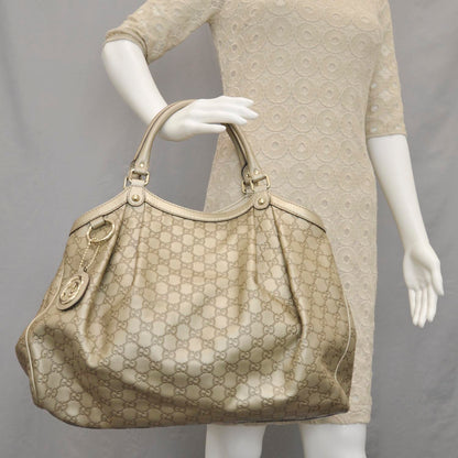 Gucci Guccissima Large Sukey Champagne 2 of 9