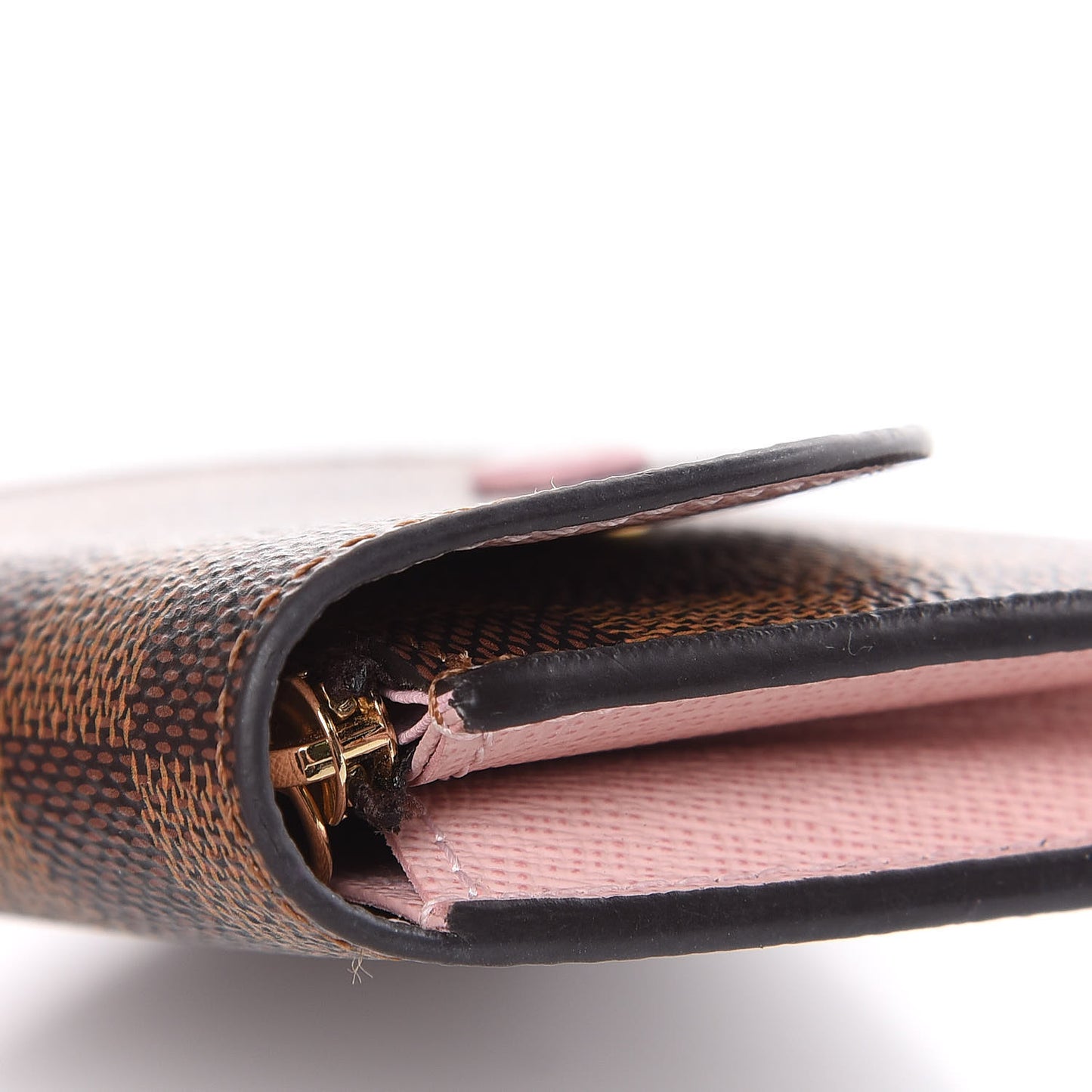 Damier Ebene Rosalie Coin Purse Rose Ballerine