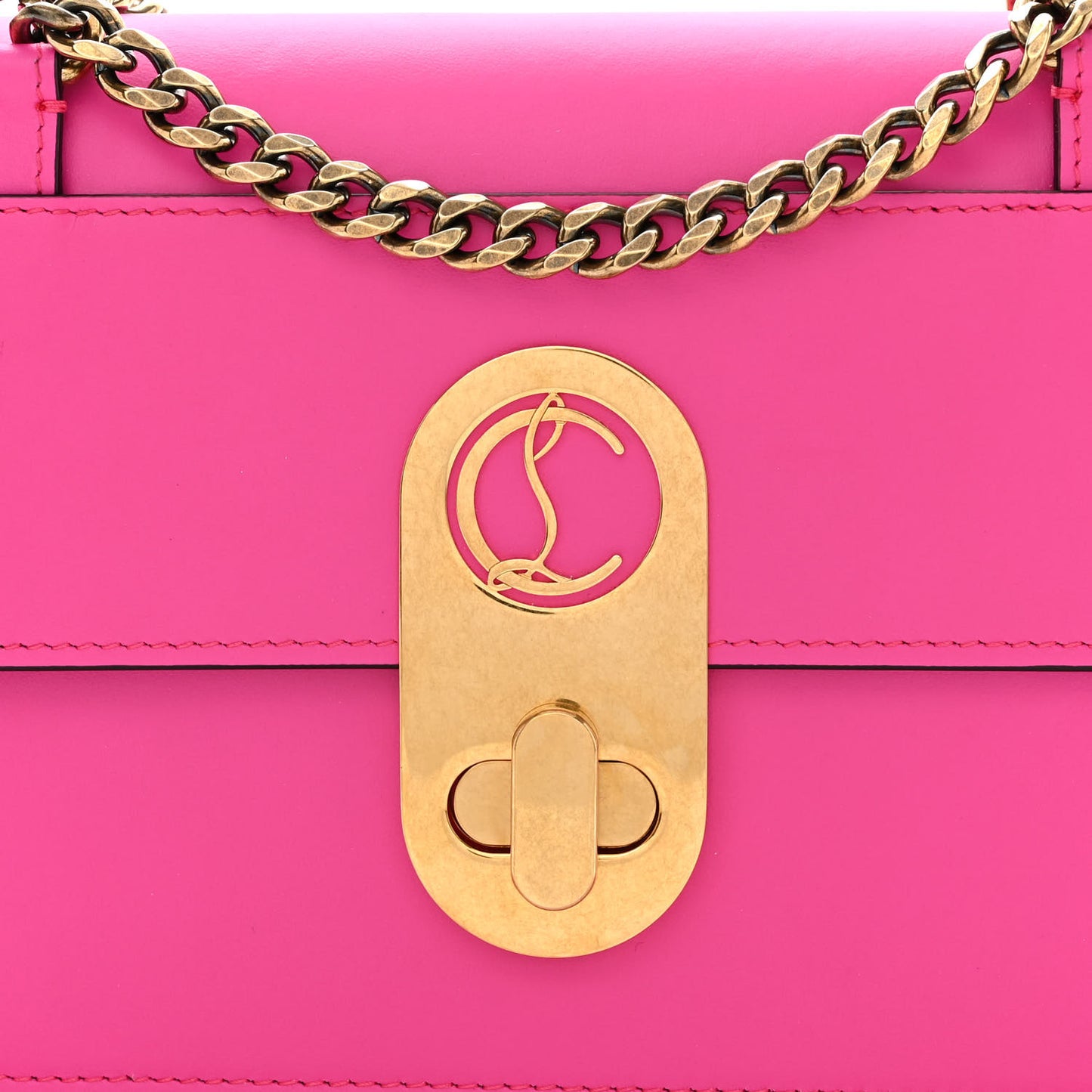 Calfskin Large Elisa Shoulder Bag Hot Pink