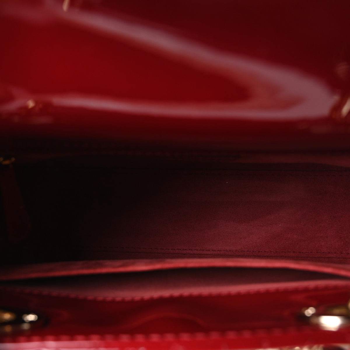 Christian Dior Patent Cannage Small Lady Dior Cherry Red 4 of 9