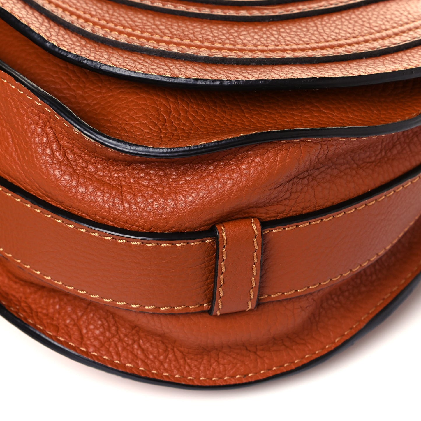 Calfskin Medium Marcie Round Crossbody Bag Tan