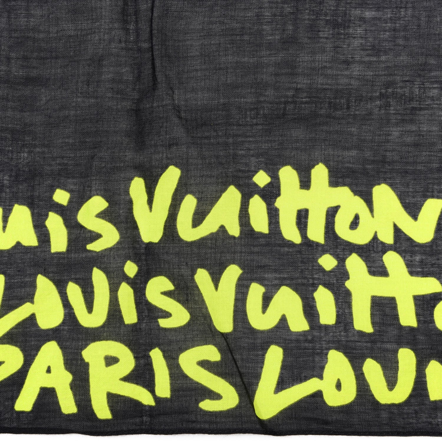 Louis Vuitton Cotton Graffiti Bandana Green 3 of 3