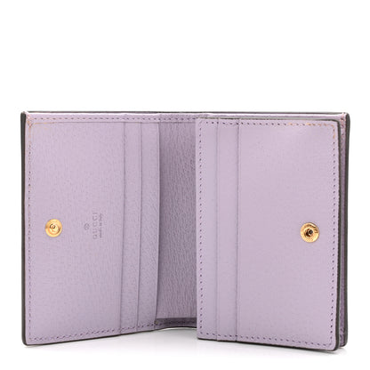 Gucci Monogram Jumbo GG Textured Dollar Calfskin Ophidia Card Case Beige Lapis 5 of 8