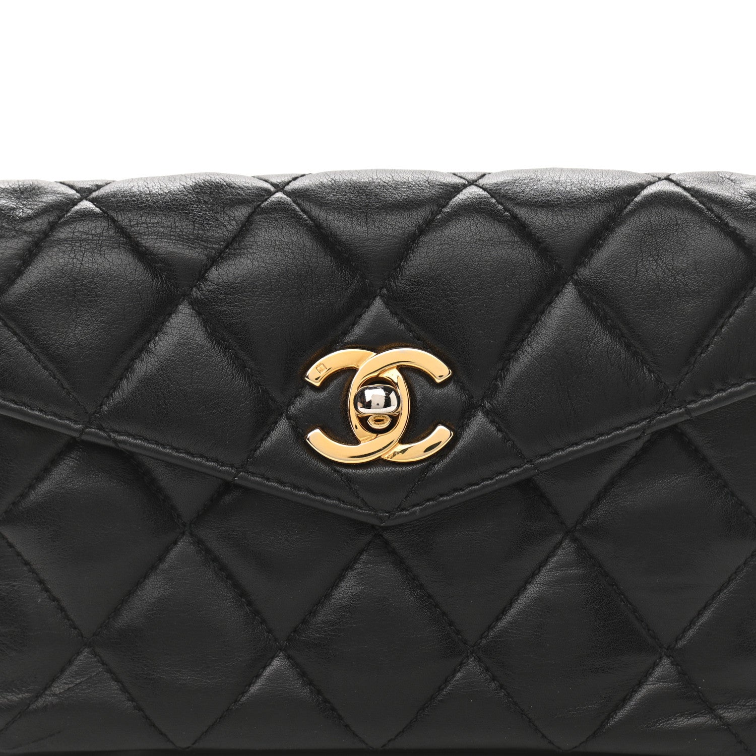 Chanel Lambskin Quilted Flap Waist Belt Bag Black 9 of 13