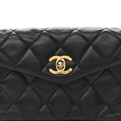 Chanel Lambskin Quilted Flap Waist Belt Bag Black 9 of 13