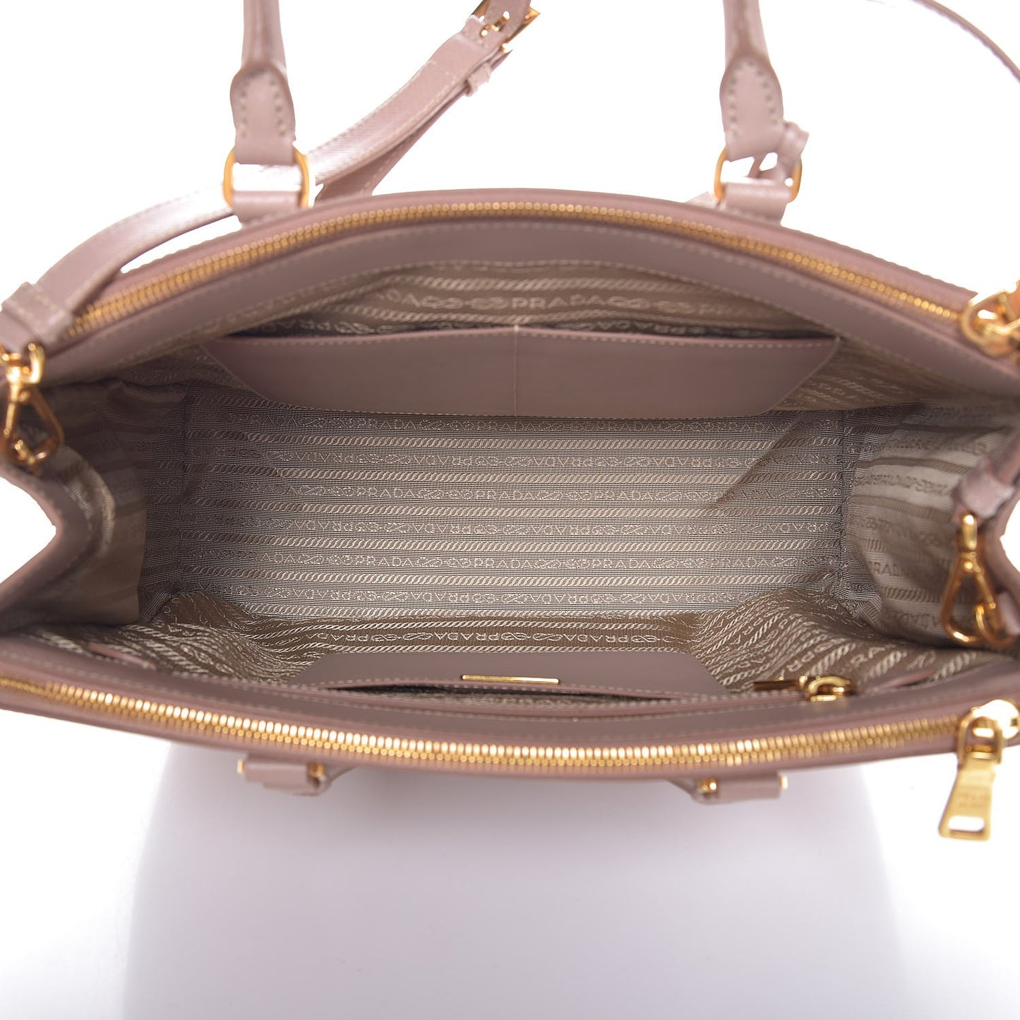 Saffiano Medium Galleria Double Zip Tote Cammeo
