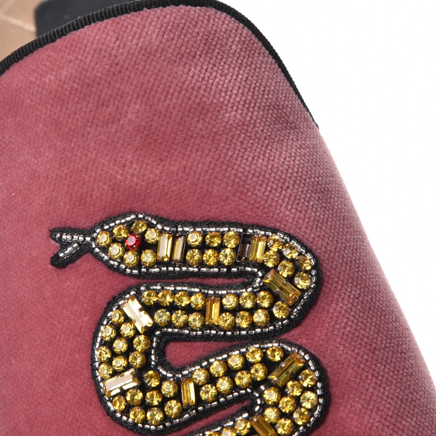 Gucci Velvet Silk Embellished Platform Detachable Slide 36 Tibet Red 18 of 22