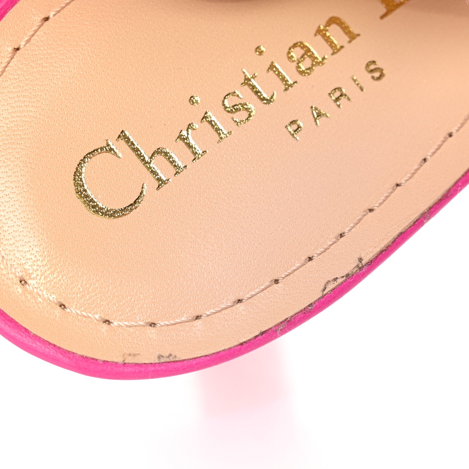 Christian Dior Satin Ribbon Embroidered J'Adior Slingback 65mm Pumps 37.5 Rani Pink 11 of 14