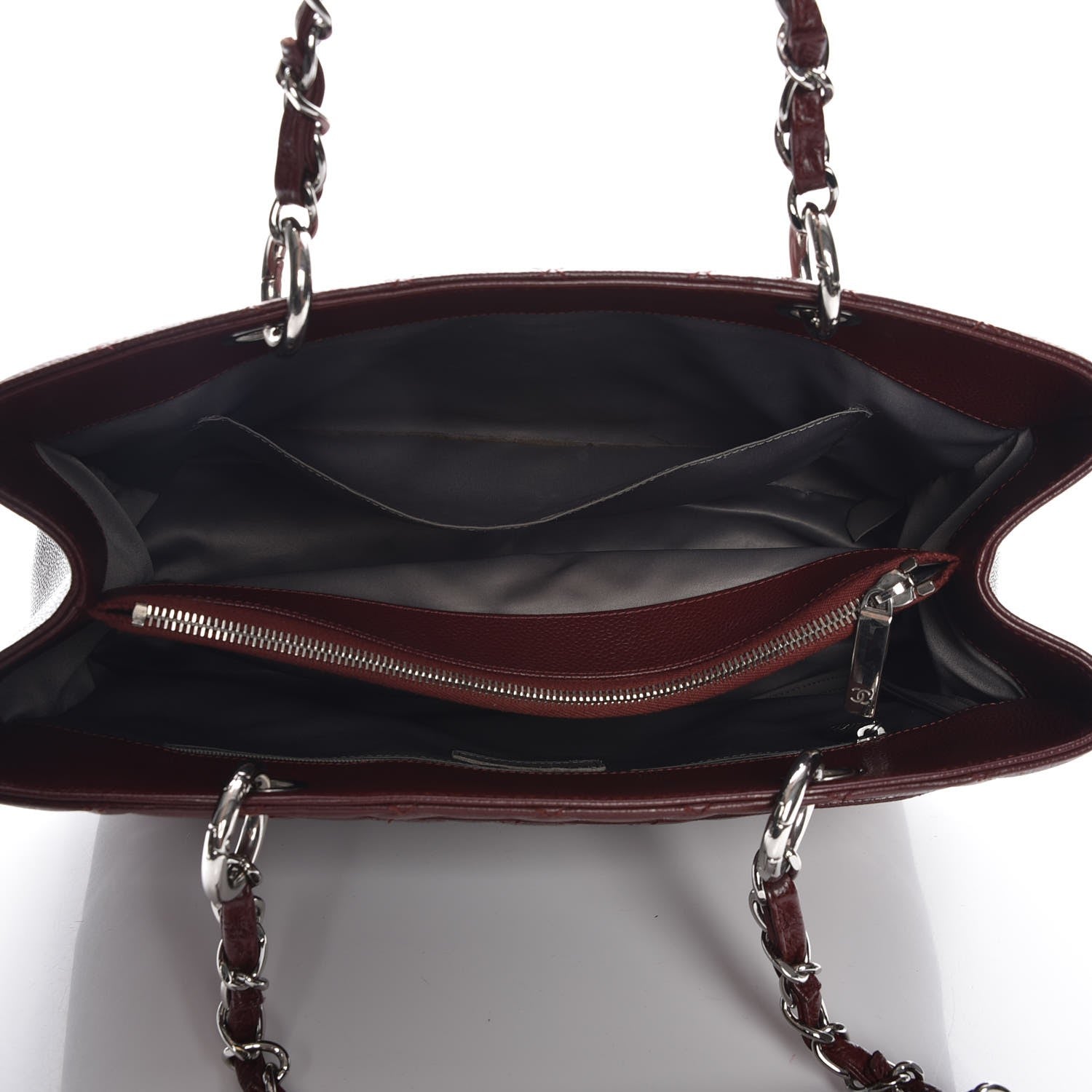 Chanel Caviar Quilted Grand Shopping Tote GST Dark Burgundy 5 of 7