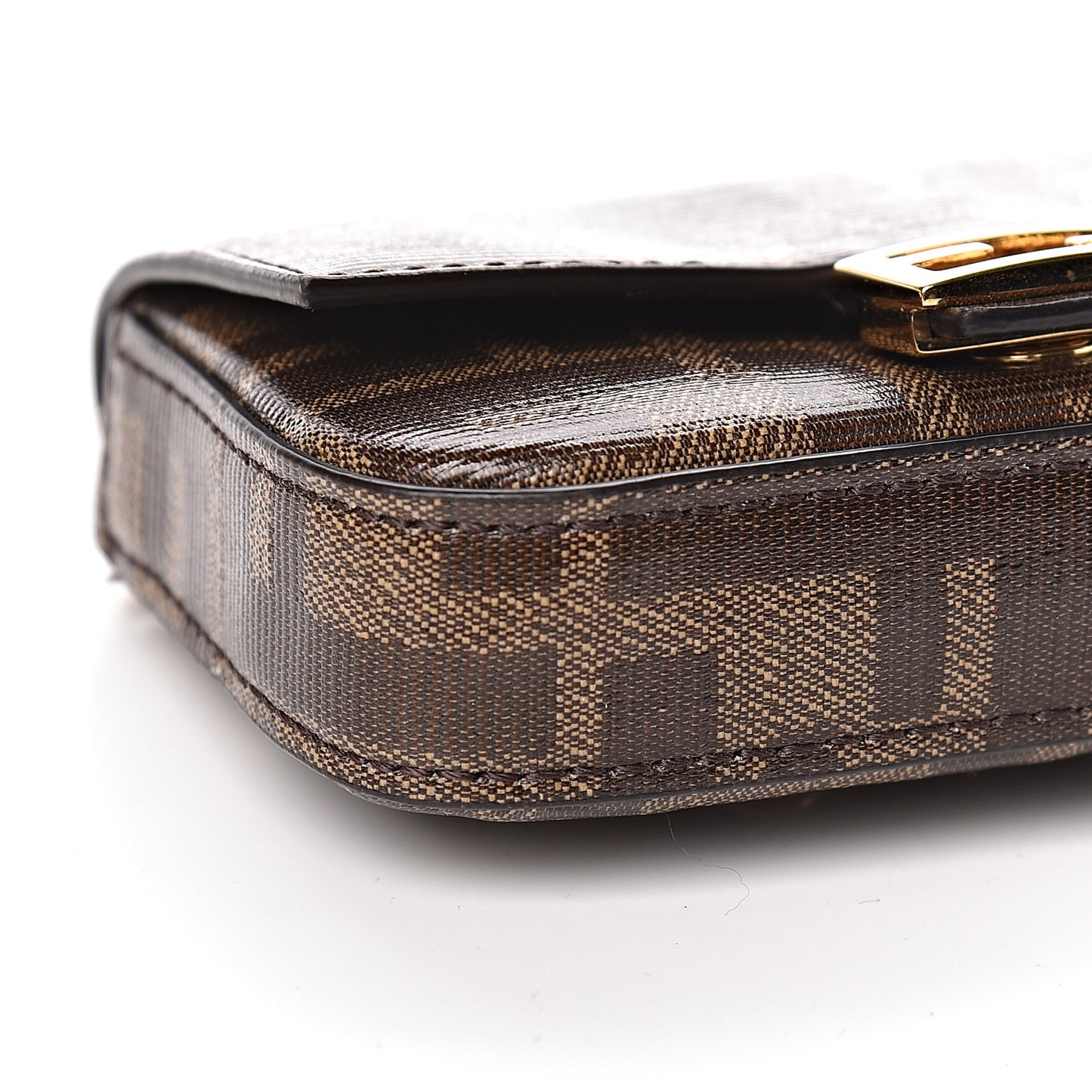Glazed Fabric FF 1974 Nano Baguette Belt Charm Mogano Panna