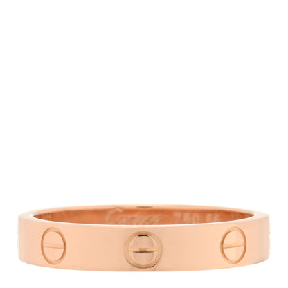 Cartier 18K Pink Gold 3.5mm LOVE Wedding Band Ring 55 7.25 1 of 4