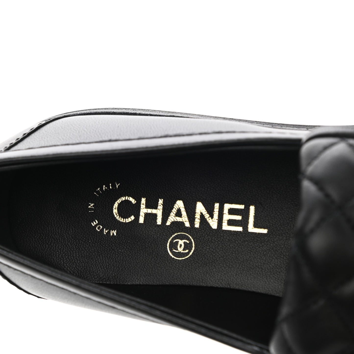 Lambskin Quilted CC Turnlock Loafers 39 Black
