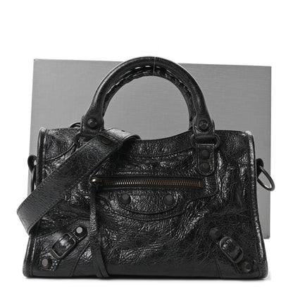 Balenciaga Agneau Arena Classic Hardware Le City Mini Black 11 of 11