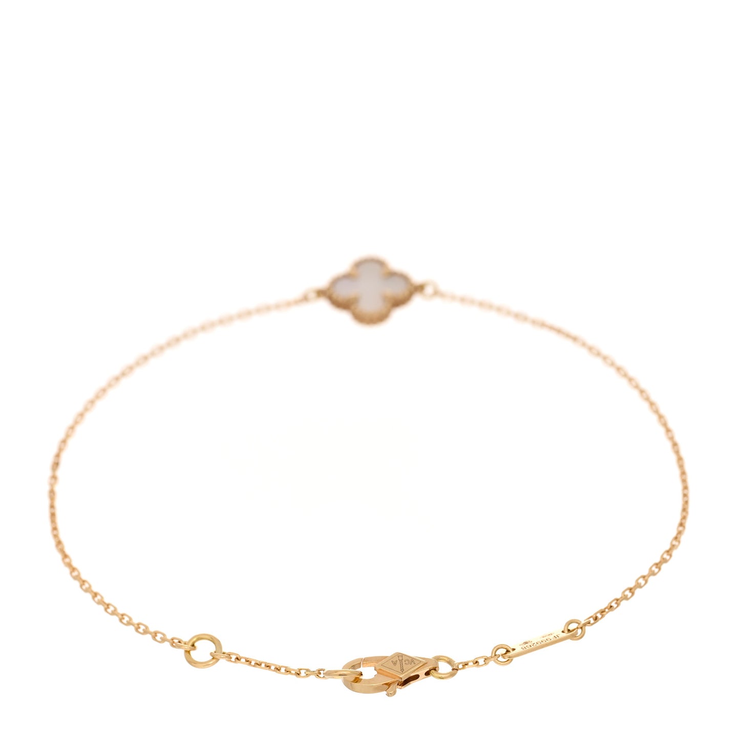 18K Yellow Gold Mother of Pearl Sweet Alhambra Bracelet
