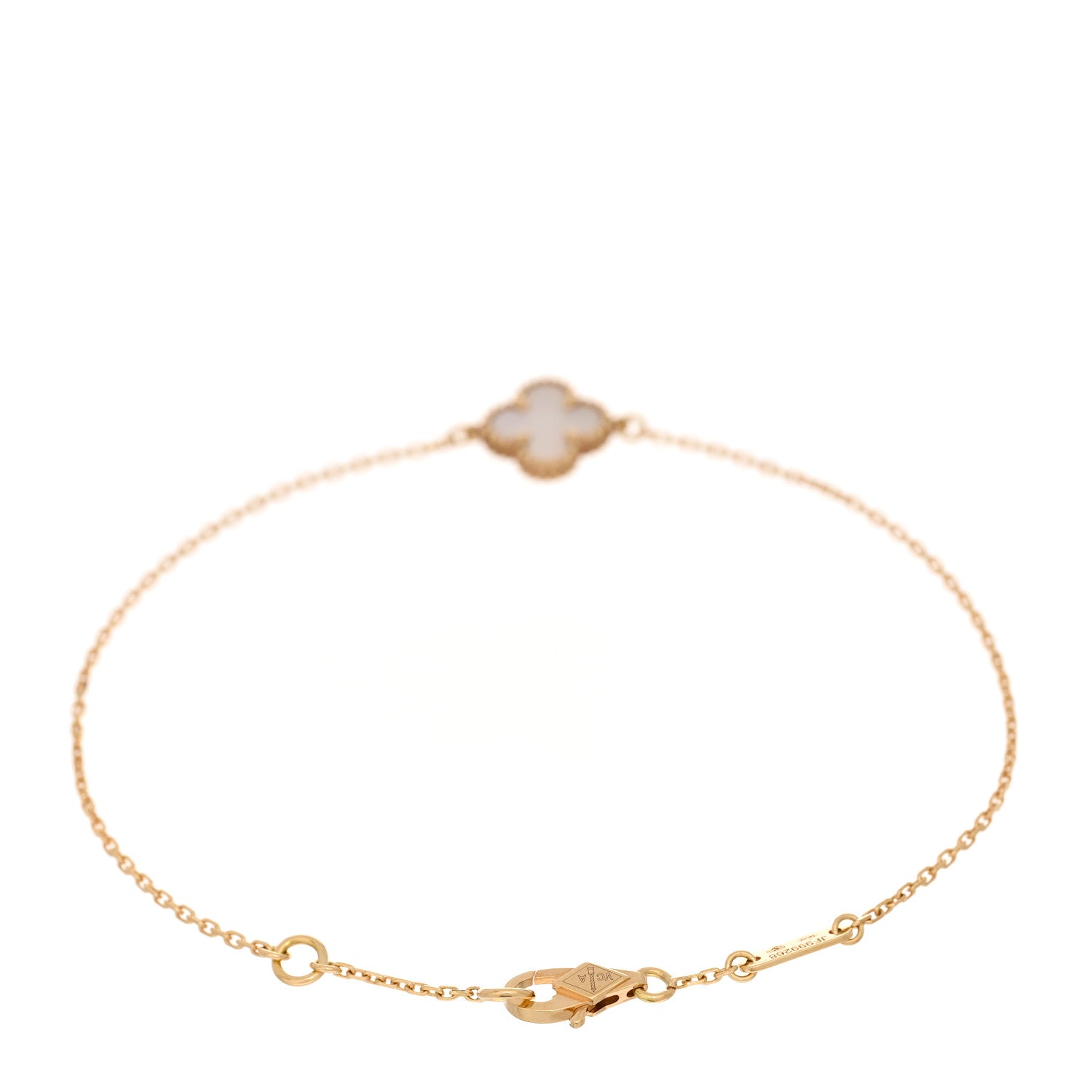 Van Cleef & Arpels 18K Yellow Gold Mother of Pearl Sweet Alhambra Bracelet 2 of 5