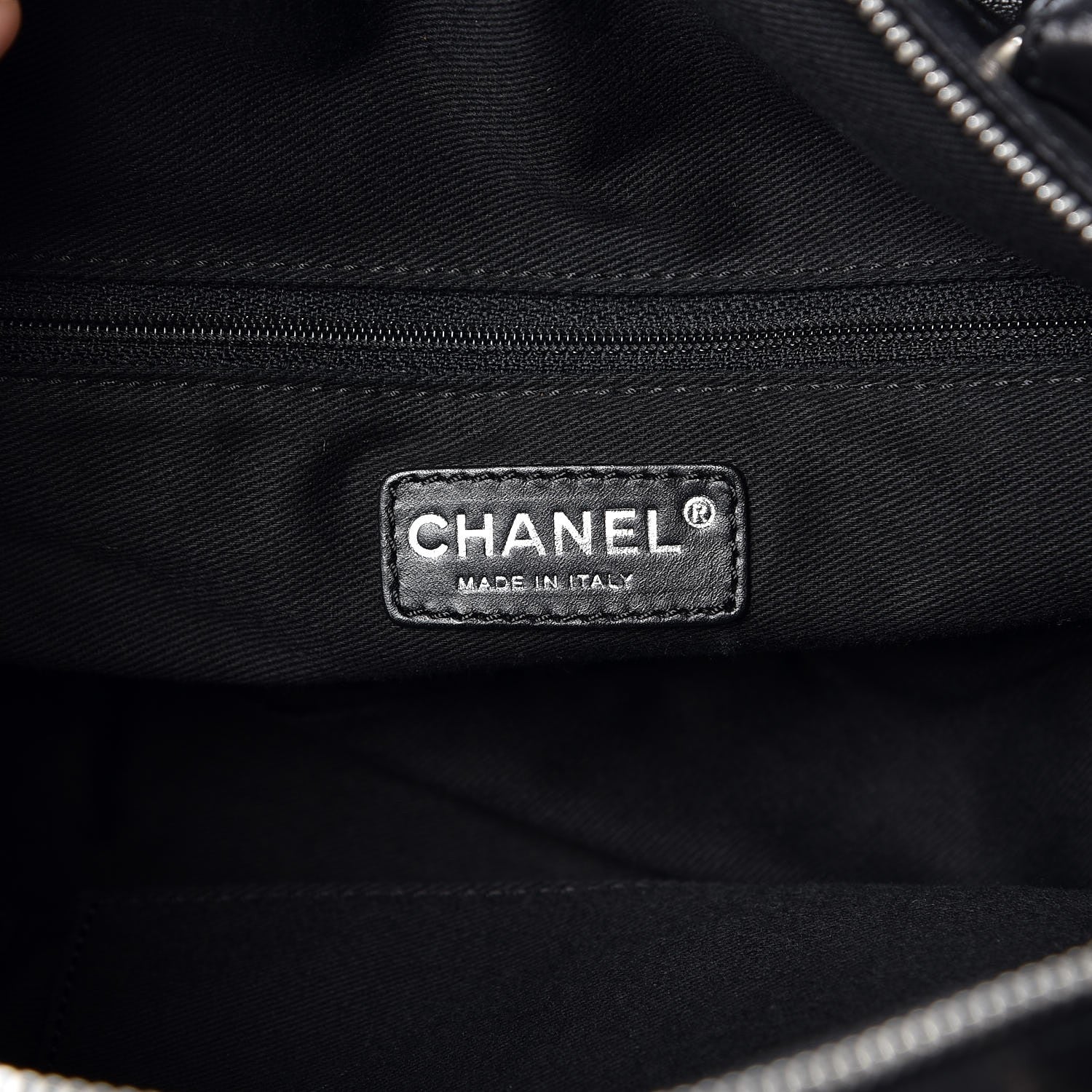 Chanel Calfskin Stitched Bowler Black 6 of 9