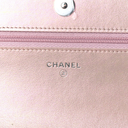 Chanel Iridescent Calfskin Quilted Wallet On Chain WOC Pink 6 of 10