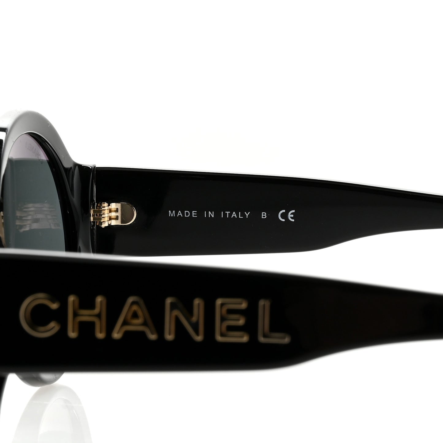 Acetate Round Sunglasses 5410-A Black