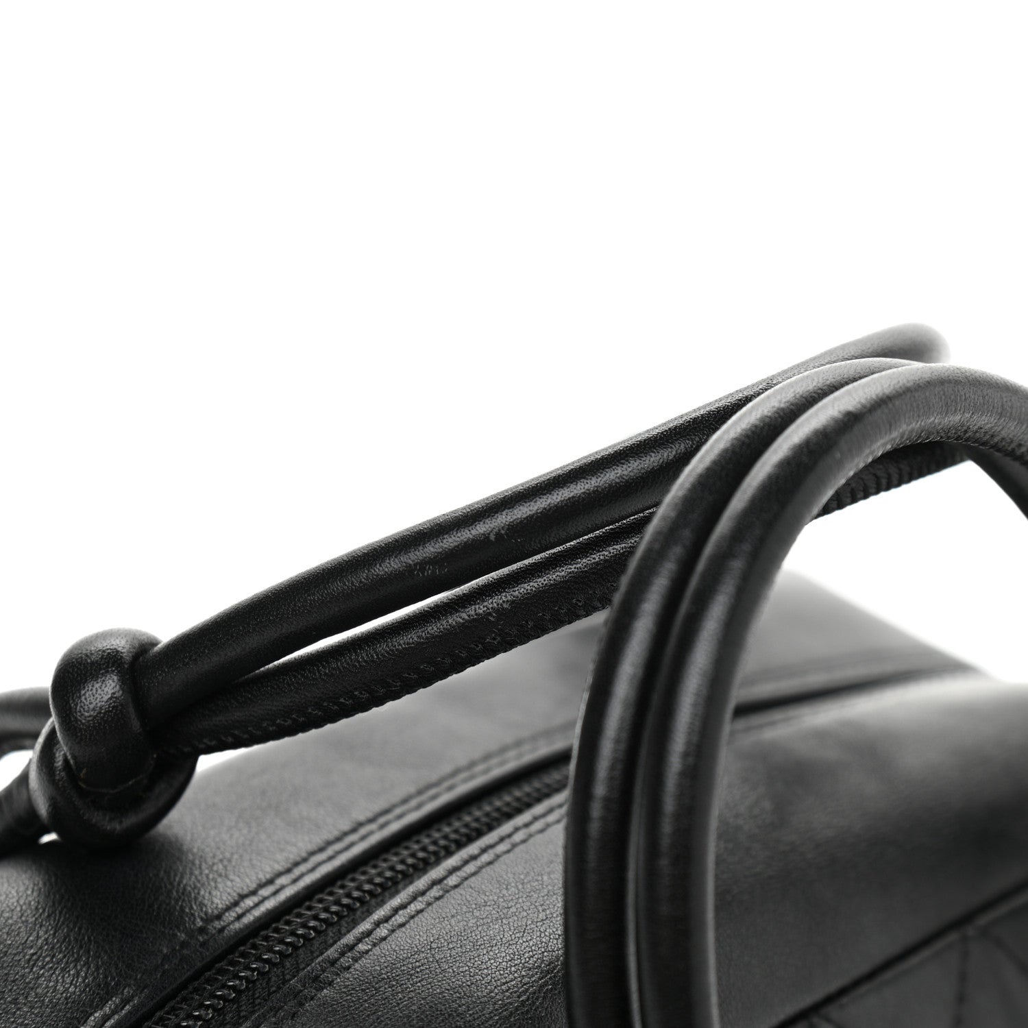 Chanel Calfskin Quilted Small Cambon Bowler Black White 11 of 12