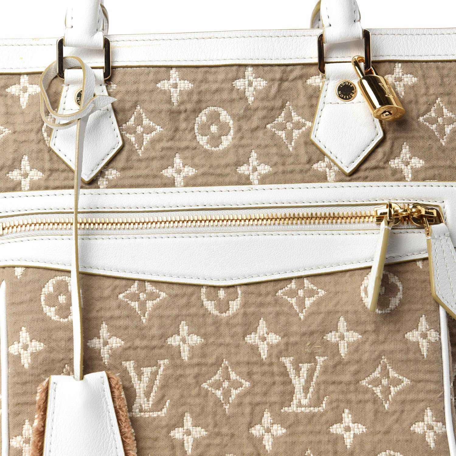 Louis Vuitton Monogram Sabbia Cabas MM White 12 of 12