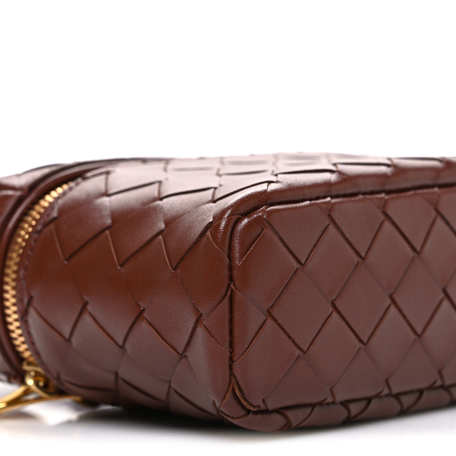 Bottega Veneta Nappa Intrecciato Bang Bang Vanity Case Sapele