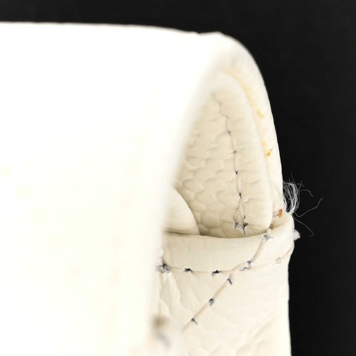 Caviar Quilted Medium Double Flap White