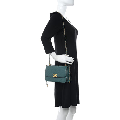 Chanel Calfskin Quilted Perfect Fit Flap Green 2 of 11