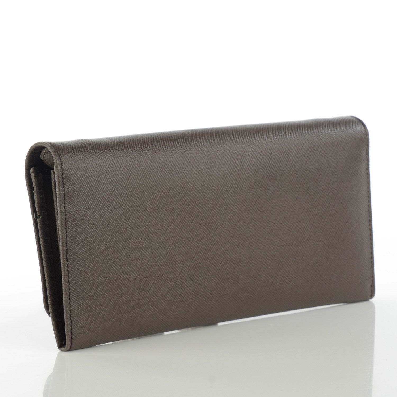 Prada Saffiano Metal Oro Chain Wallet Grafite 3 of 8