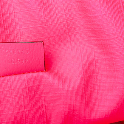 Gucci PVC Floral Double Buckle Backpack Fuchsia 6 of 9