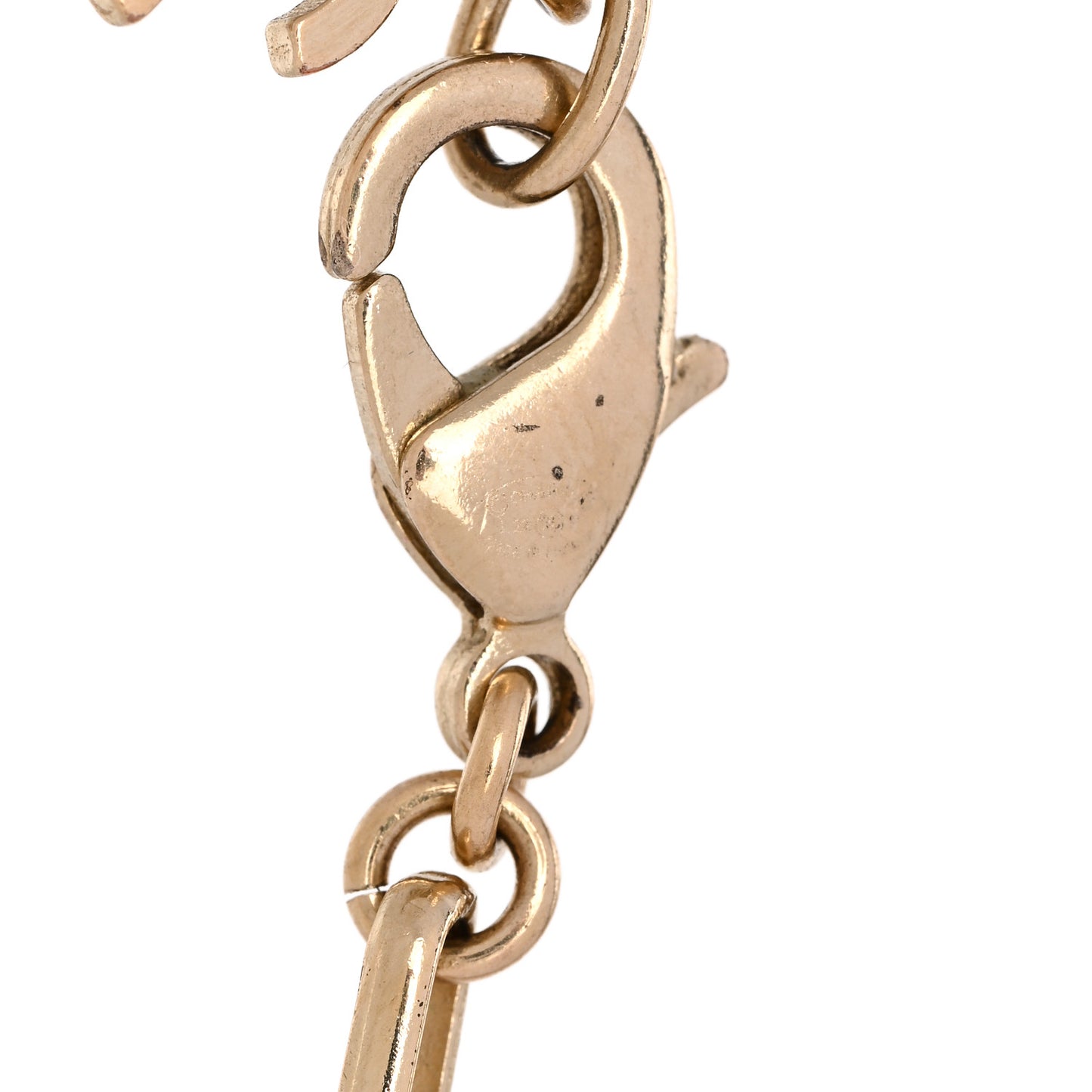 Metal Logo CC Chain Bracelet Gold