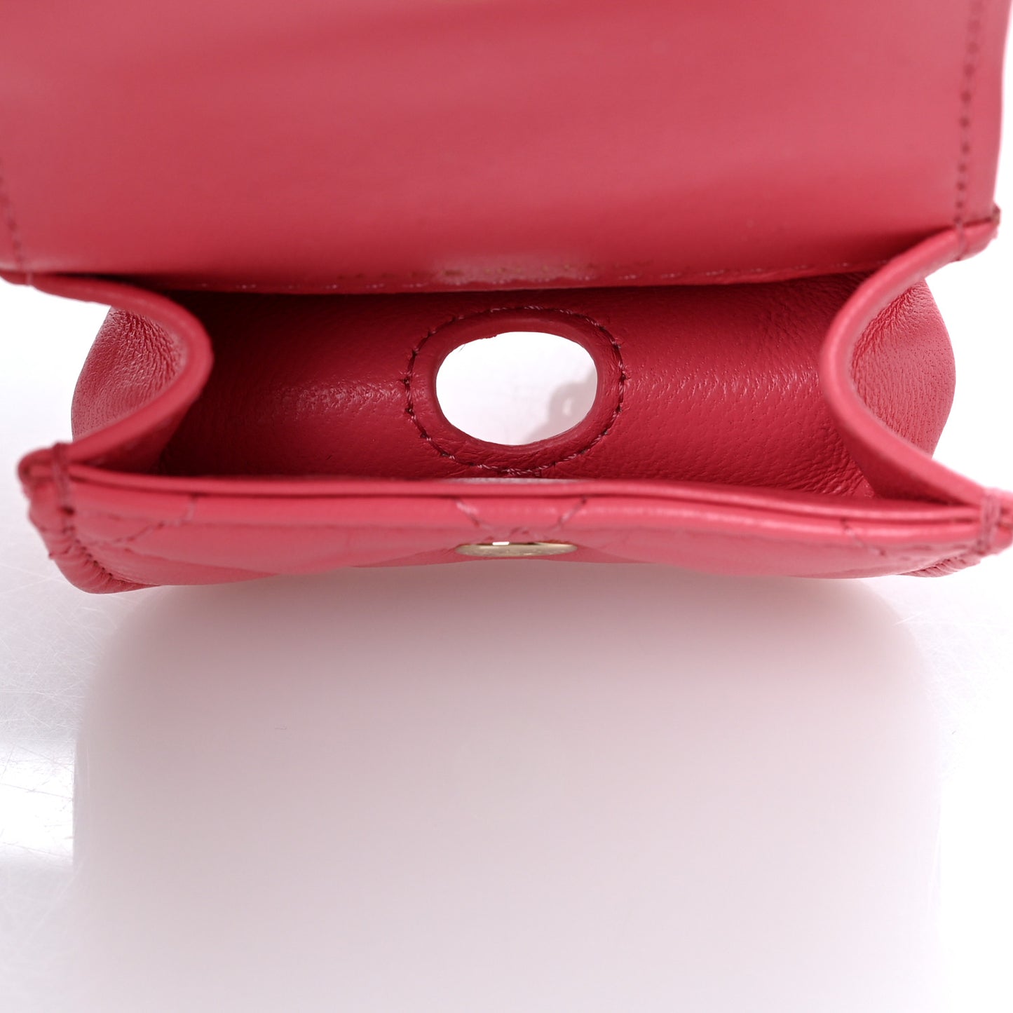 Lambskin Quilted Airpods Pro Case Coral