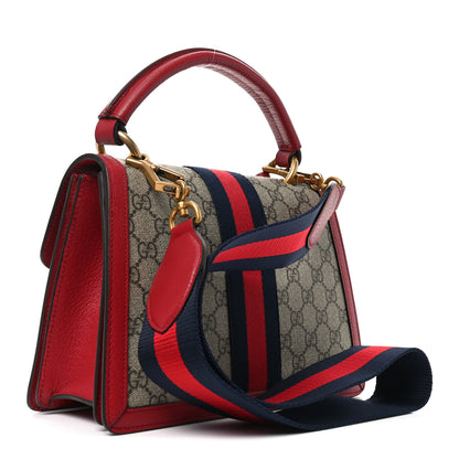 Gucci GG Supreme Monogram Small Queen Margaret Top Handle Bag Red 3 of 10