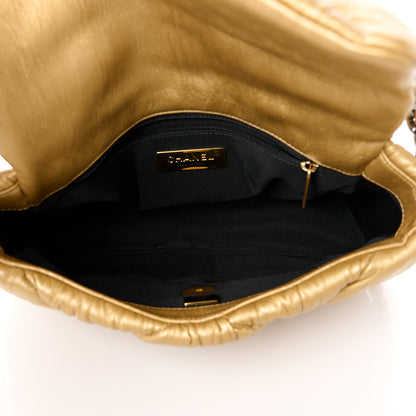 Chanel Iridescent Lambskin Quilted Medium Chanel 19 Flap Golden 5 of 10