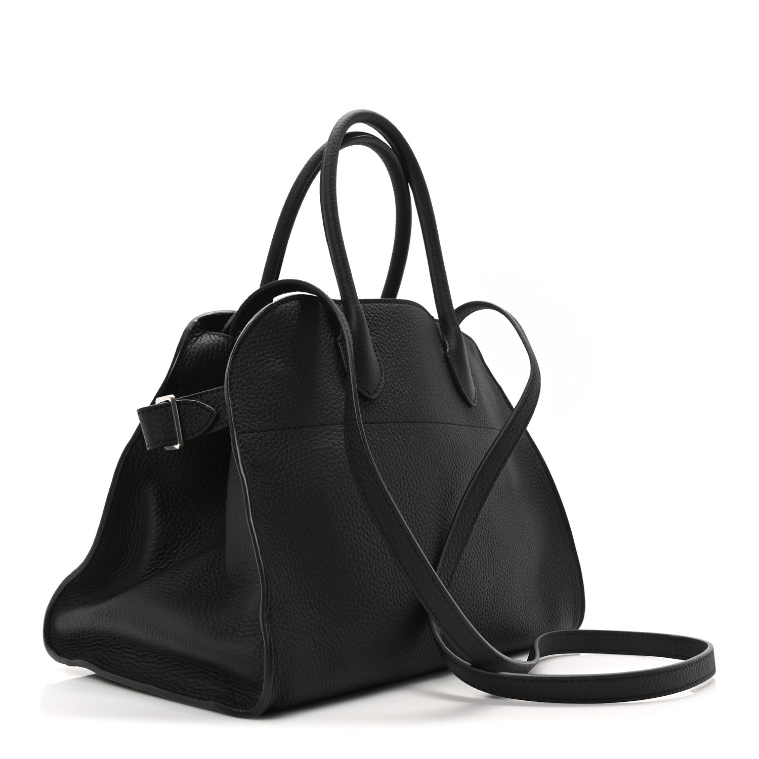 The Row Matte Grained Calfskin Soft Margaux 12 Black 3 of 9