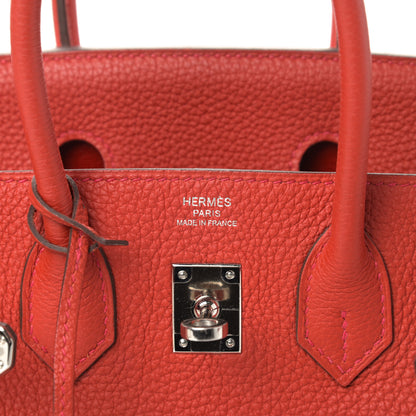 Hermes Togo Birkin 25 Rouge Casaque 7 of 11