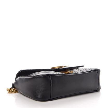 Gucci Calfskin Matelasse Mini GG Marmont Shoulder Bag Black 4 of 7