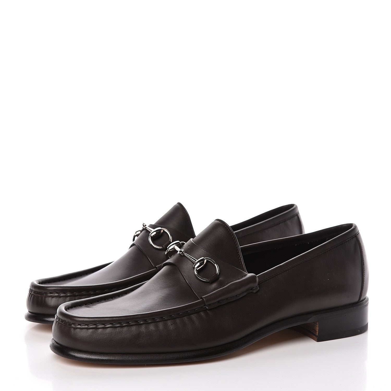 Gucci Calfskin Mens 1953 Horsebit Loafers 12.5 Marrone 3 of 9
