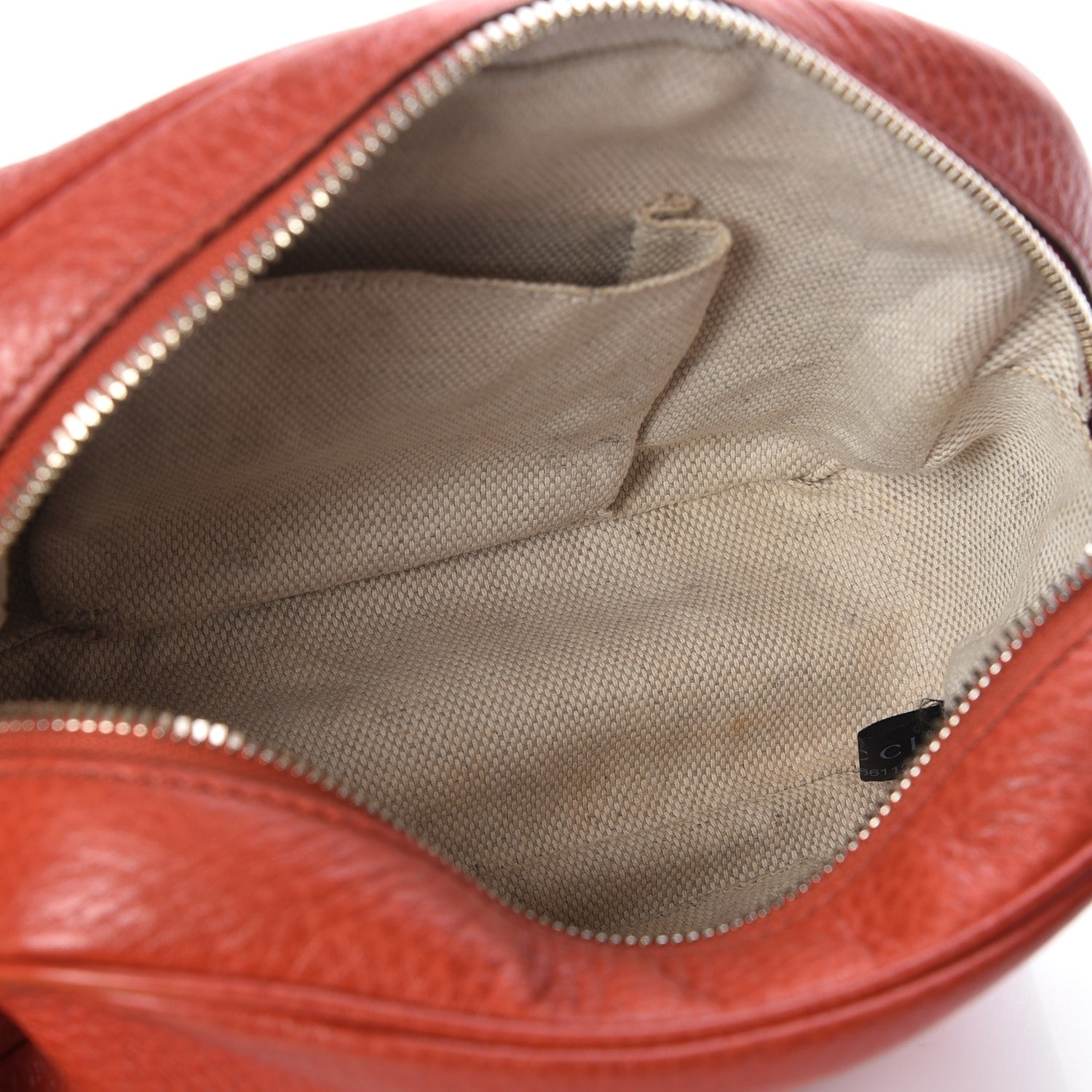 Gucci Pebbled Calfskin Small Soho Disco Bag Sun Orange 5 of 10