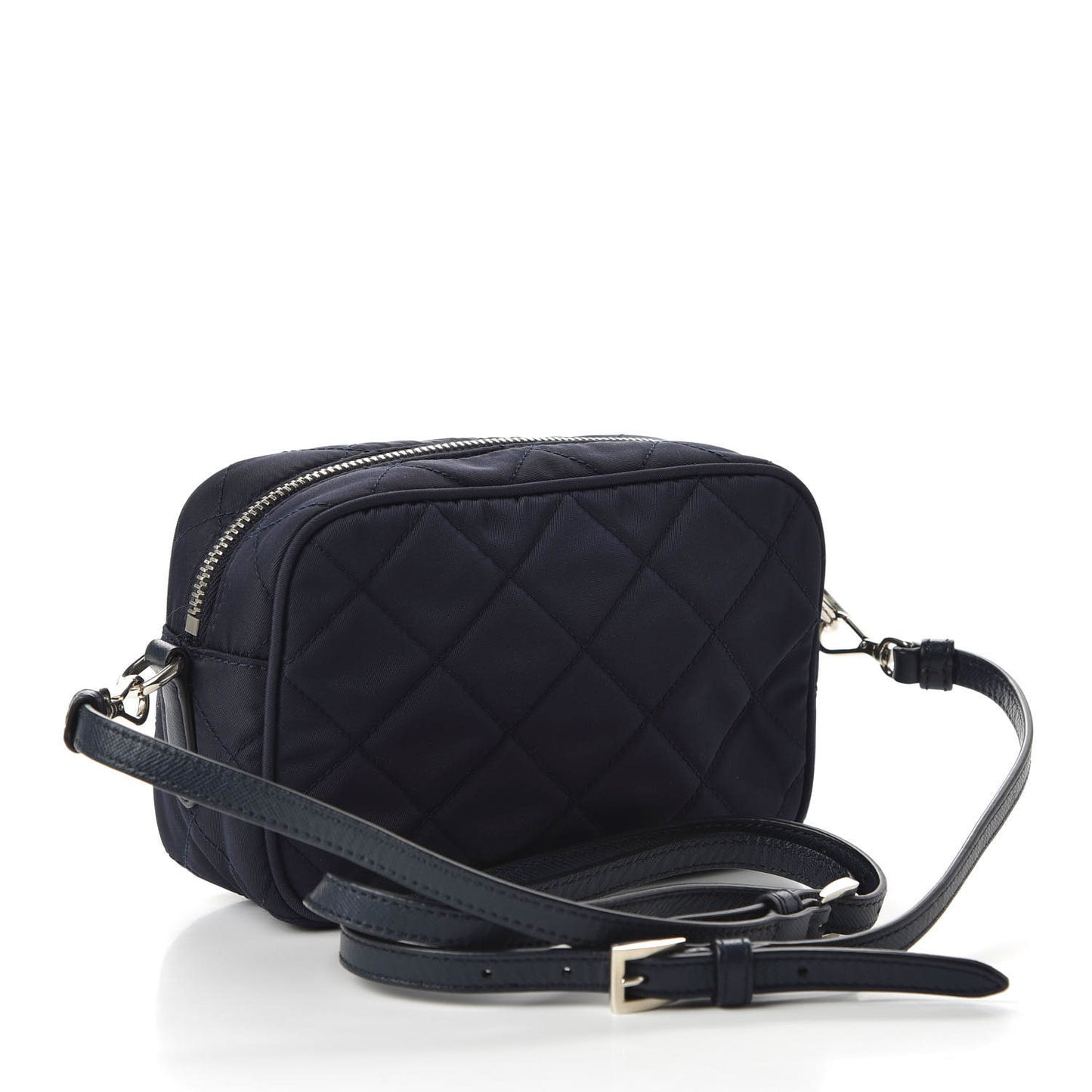 Nylon Tessuto Impuntu Quilted Crossbody Bag Baltico