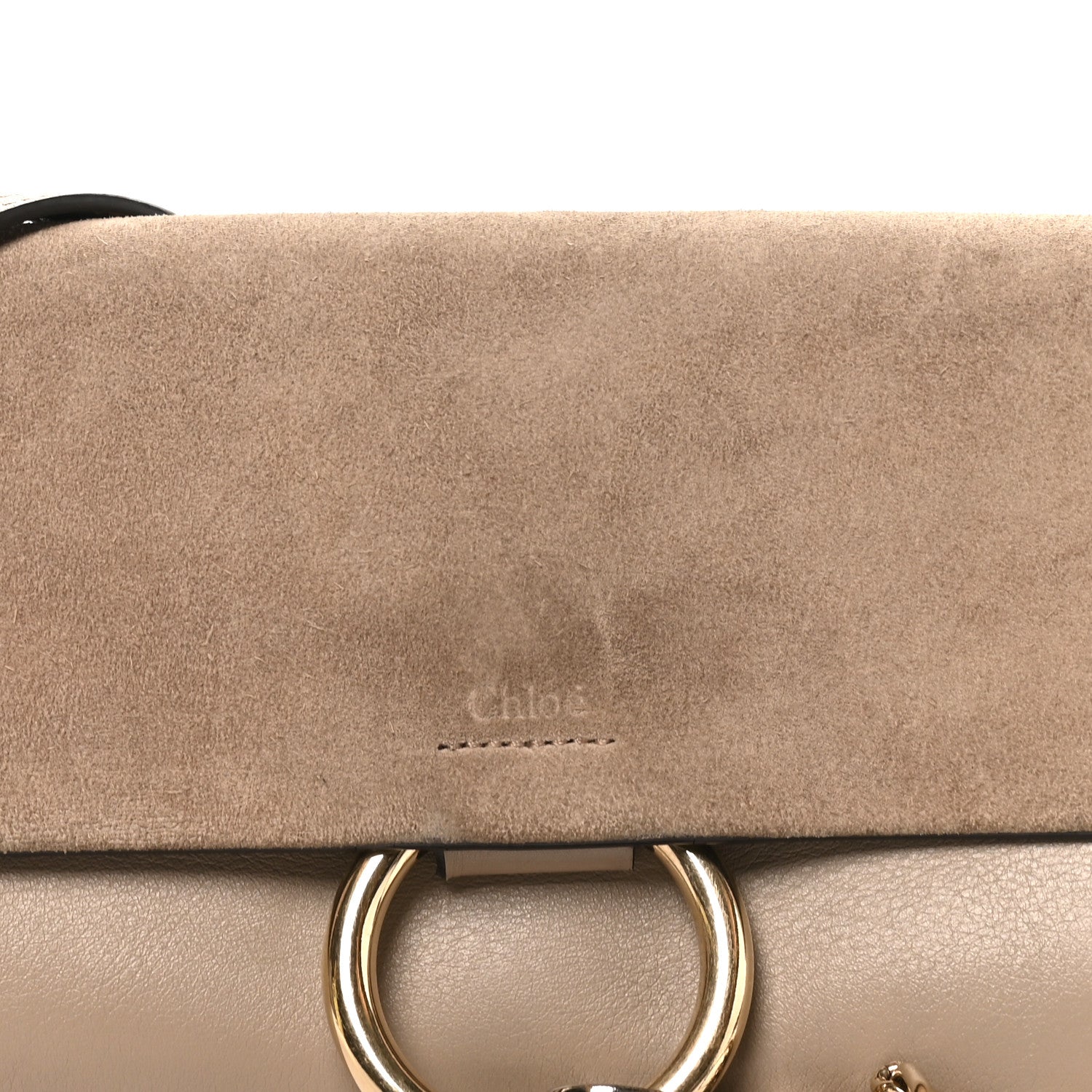 Chloe Suede Calfskin Small Faye Shoulder Bag Motty Grey 7 of 10