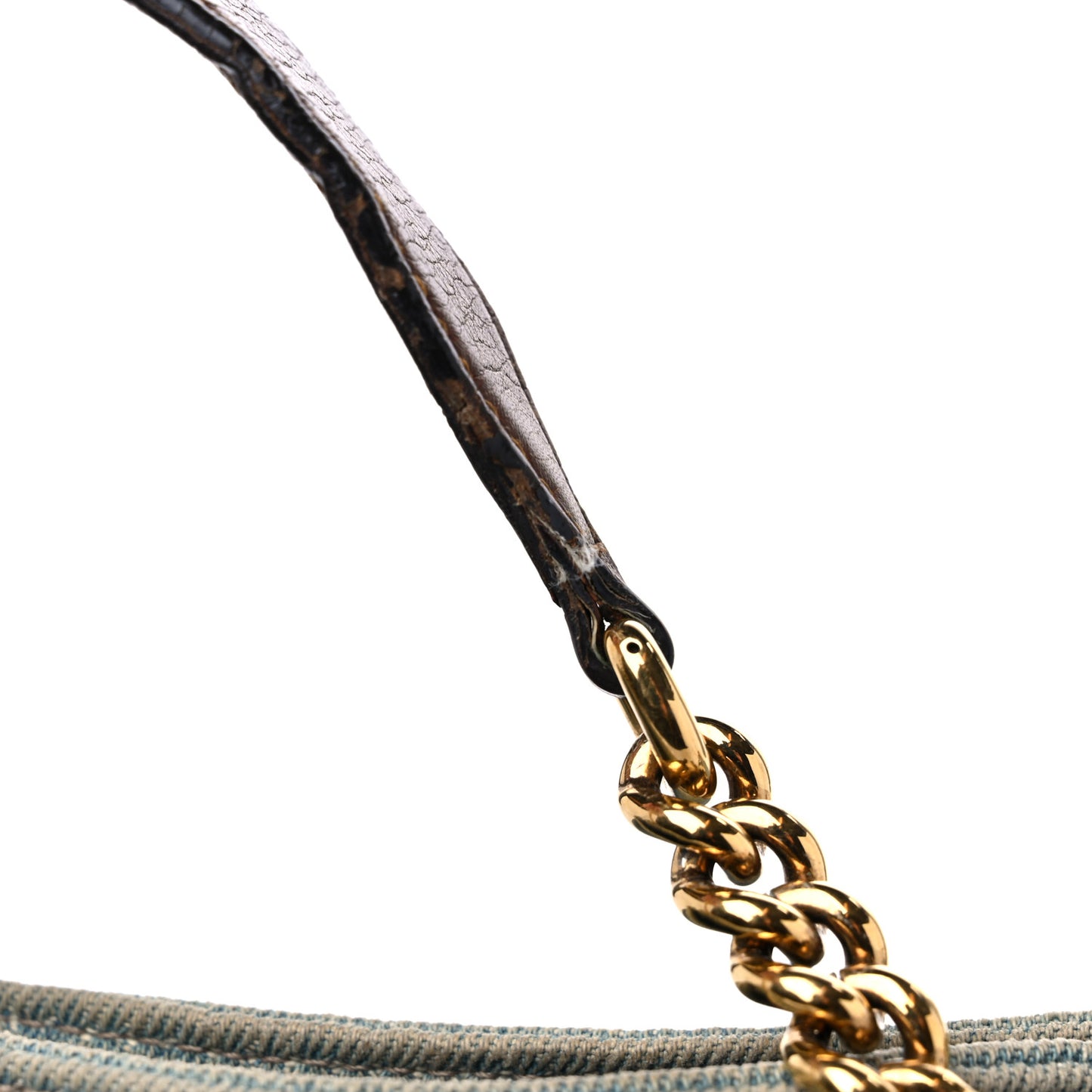 Denim Medium Soho Chain Shoulder Bag Blue