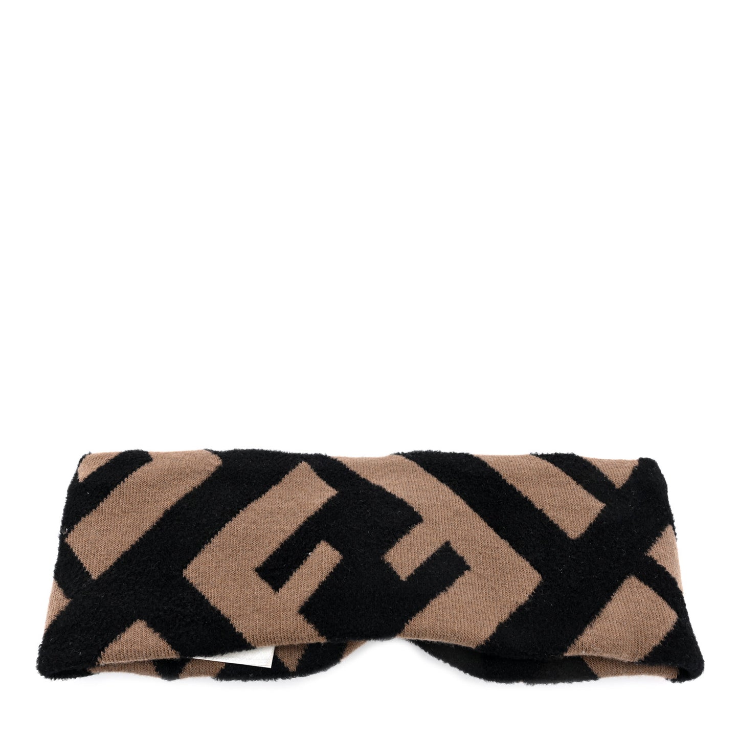 Wool FF Logo Headband Camel