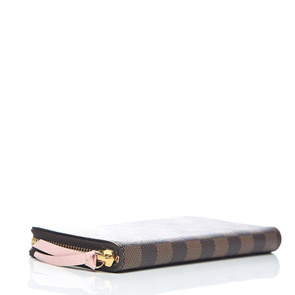 Louis Vuitton Damier Ebene Clemence Wallet Rose Ballerine 4 of 6